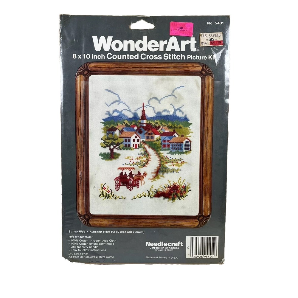 Wonder Art Cross Stitch Needlecraft 8x10 inch Picture Kit SURREY RIDE Scenery